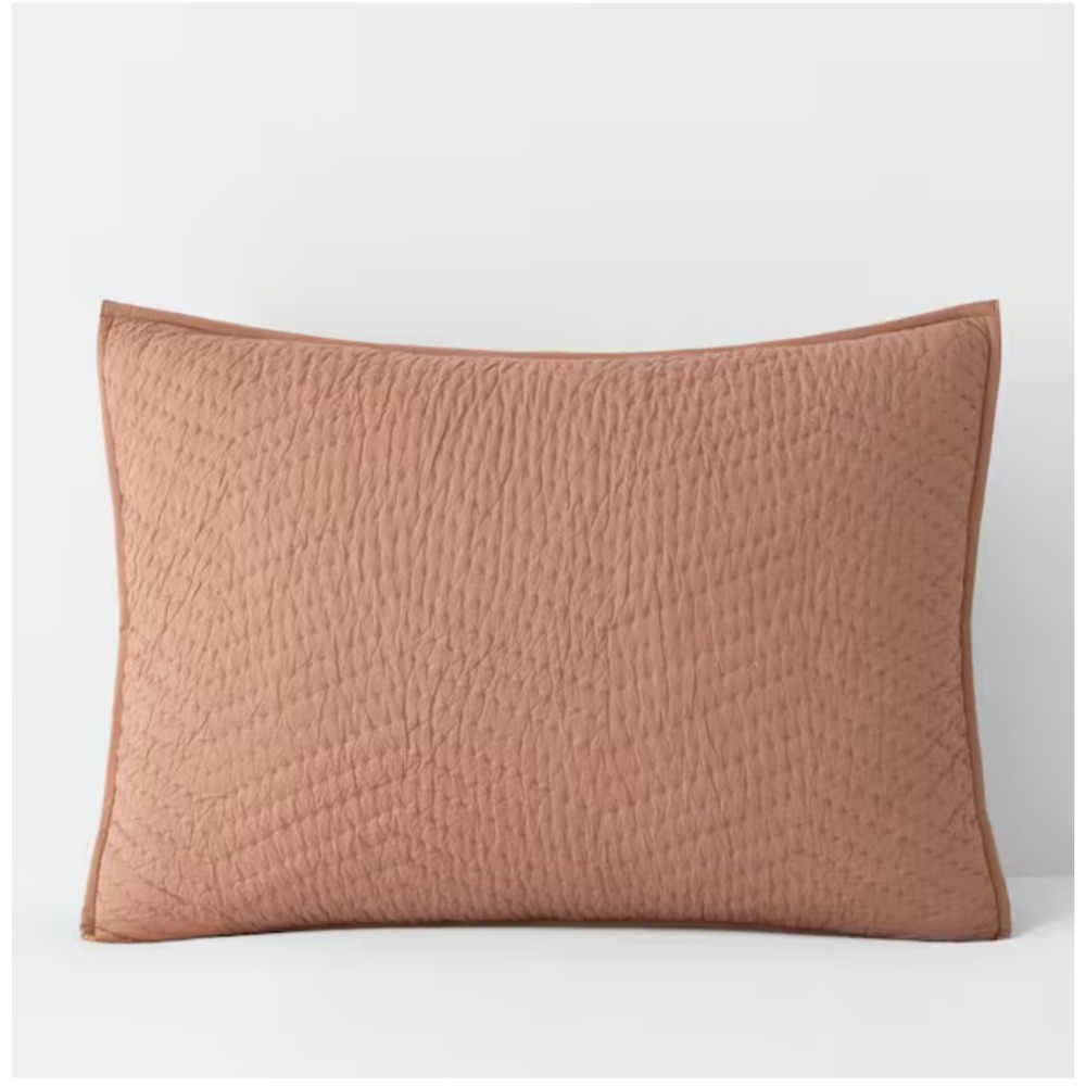 COMPANY STORE QUILTED STANDARD SHAM CLAY 21IN X 27IN NWT